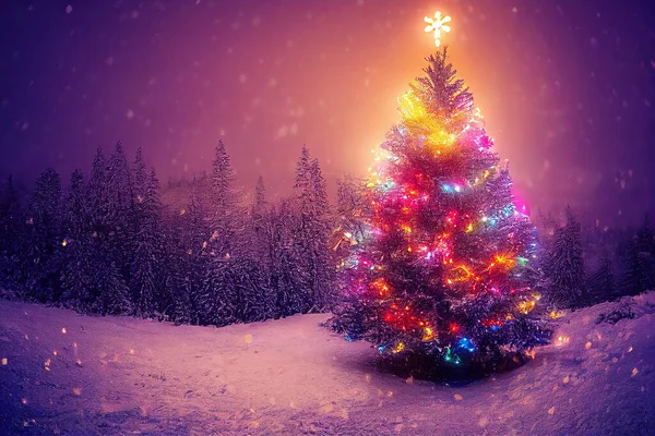 Christmas Tree Snow Royalty Free Stock Images