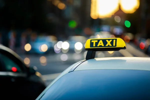 Taxischild Einem Deutschen Taxi Berlin — Stockfoto