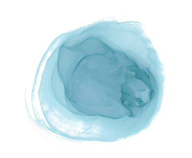 Alkol mürekkebi dokusu. Akışkan mavi soyut arkaplan