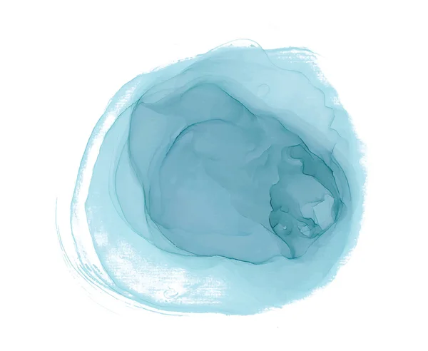 Textura de tinta de alcohol. Fondo abstracto azul fluido — Vector de stock