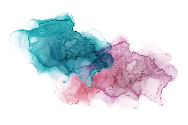 Forma abstracta de tinta de alcohol Textura azul y rosa Ilustración De Stock