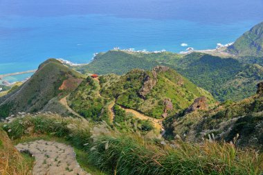 Taipei Tayvan 'da Jiufen eski caddesi yakınlarındaki Teapot Mountain Trail.