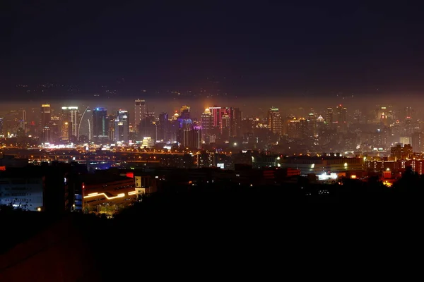 台中市黄高丽夜景公园的夜景 台中台台 — 图库照片