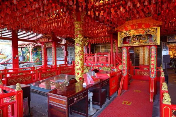 Hongludi Nanshan Fude Temple Decorative Hilltop Buddhist Temple New Taipei — Fotografia de Stock