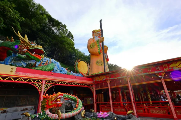 Hongludi Nanshan Fude Temple Decorative Hilltop Buddhist Temple New Taipei —  Fotos de Stock