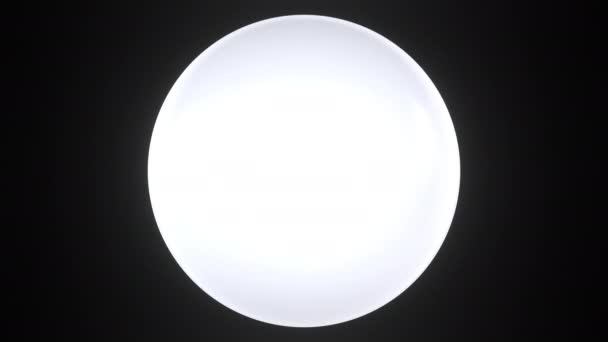 En enkel nedräkning med en cirkulär rörelse från 10 till 0, svarta siffror i en vit cirkel på en svart bakgrund. Nedräkning. — Stockvideo