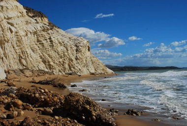 Sicilya 'da Türk merdivenleri yakınında Capo di Bianco