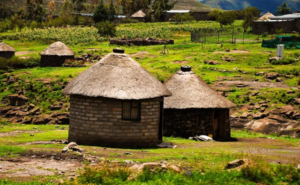 Traditional village in the Kingdoom of Lesotho — Photo