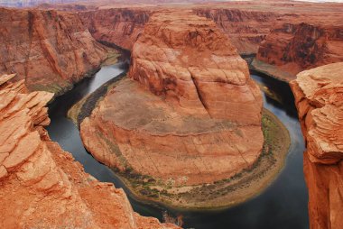 Colorado Nehri 'ndeki Horseshoe Bend. Glen Canyon ABD ve Grand Canyon yakınlarında.