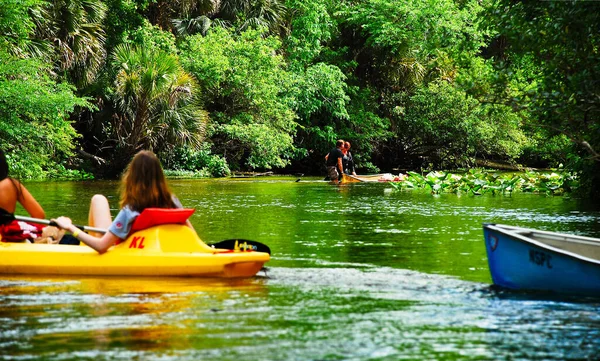 Rock Springs Run Central Florida Kayak Tour 스톡 이미지