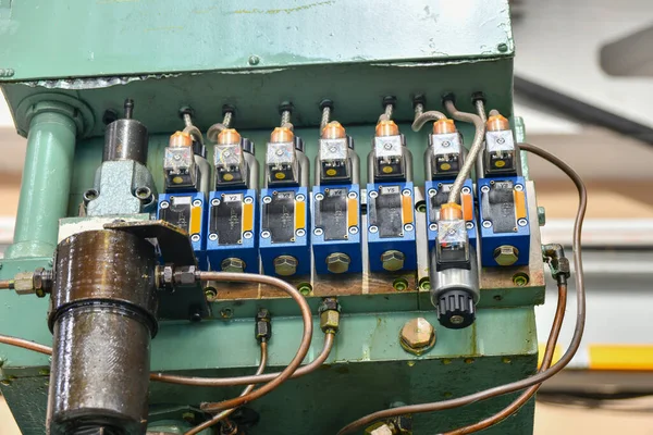 Bomba Êmbolo Controle Hidráulico Alta Pressão Máquina Trabalho Metal Cnc — Fotografia de Stock