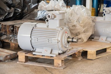 Large new high-power electric motor in stock.