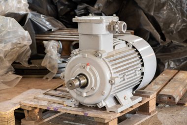 Large new high-power electric motor in stock.