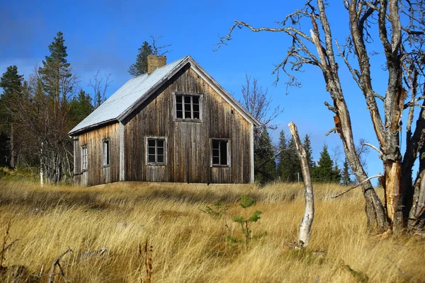 Старый Заброшенный Дом Осенней Шведской Лапландии — стоковое фото