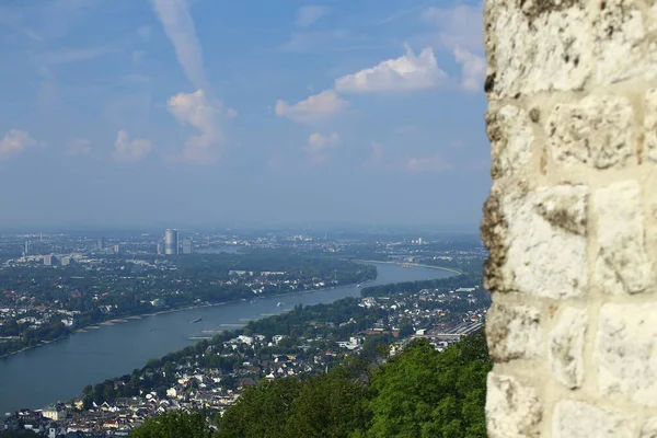 Вид Річку Рейн Бон Вид Драхенфельса — стокове фото
