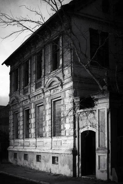 Edifício Renascentista Abandonado Magdeburg Alemanha Listado Como Monumento Imagem Preto — Fotografia de Stock
