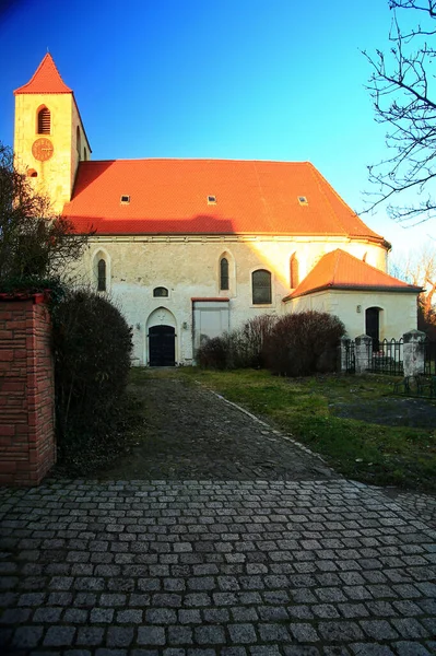 Historic Church Ottersleben Magdeburg Evening Light — Stockfoto