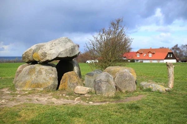 Dolmen Mechelsdorf Napsütötte Észak Németországban — Stock Fotó