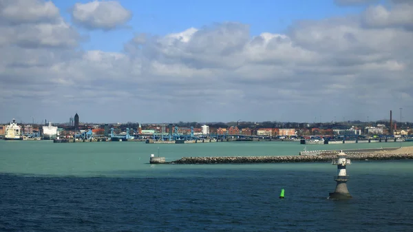 Light Blue Basin Port Trelleborg — Fotografia de Stock