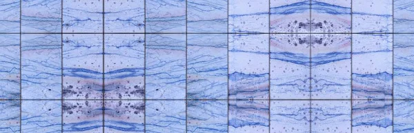 Textura Perfeitamente Arrumável Várias Telhas Mármore Azul — Fotografia de Stock