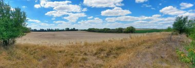 View over barren and dry fields near Magdeburg, Germany.