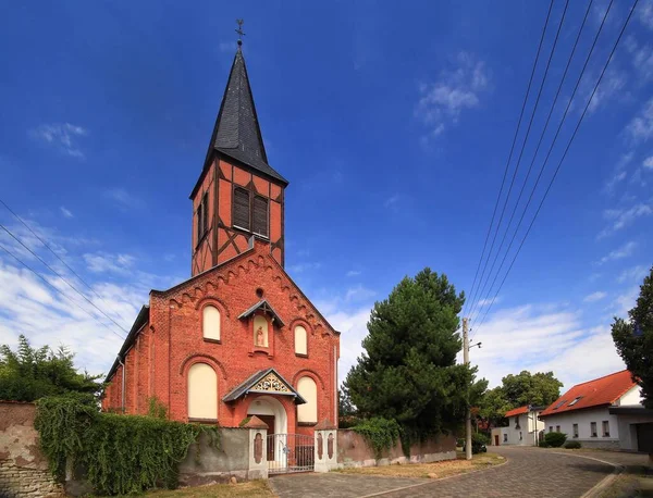 Small Catholic Church Mary Village Bahrendorf Magdeburg — Stock Photo, Image