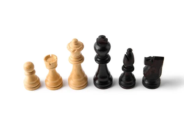チェッカー 女王と王 黒と白の色を持つヴィンテージチェスボード アイデアや競争と戦略のためのチェスボードゲーム ビジネスの成功の概念 — ストック写真