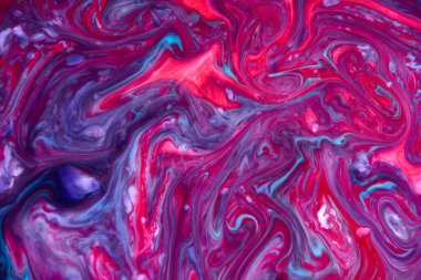 Soyut boya renk arkaplanı. Dış gezegen kozmik deniz deseni, boya lekeleri. Marbleize etkisi. Soyut kıvrımlı boya efektli bir arka plan. Sıvı akrilik, akışkan ve sıçramalı bir resim. Karışık