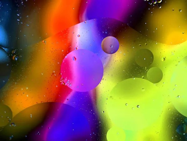 Красивый Абстрактный Фон Смешанной Воды Масла Оранжевом Фиолетовом Цвете Абстрактный — стоковое фото