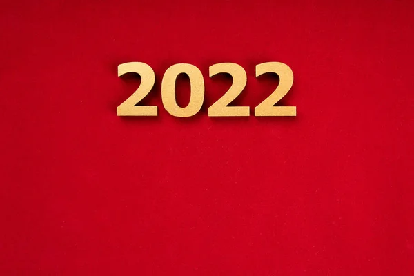 Happy New Year 2022 Poster Christmas Background Big Gold 2022 —  Fotos de Stock