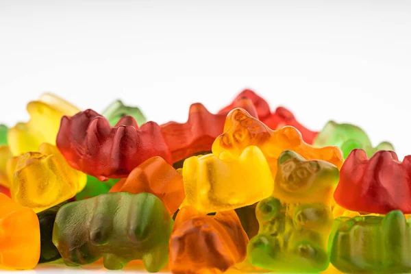 Gummy bears candies. Gummy bears isolated on a white background. Jelly bears candies.