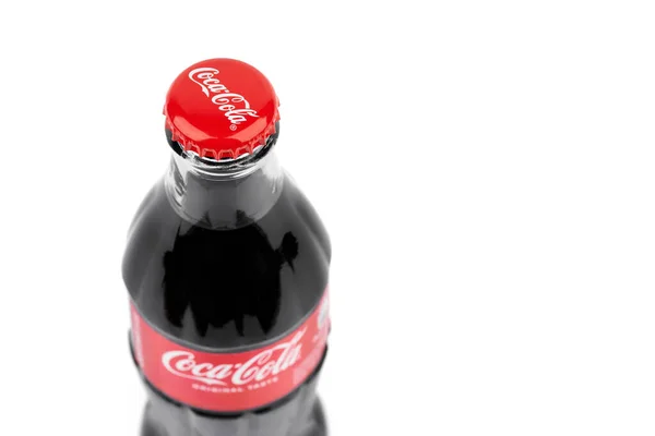 Dnjoekel Oekraïne 2022 Blik Coca Cola Met Witte Ondergrond Coca — Stockfoto