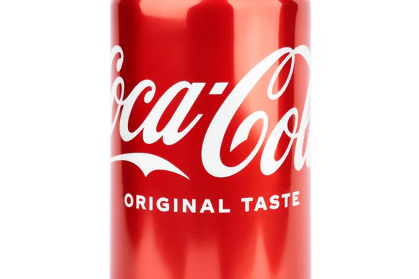 Dnipro Ukraine 2022 Can Coca Cola White Background Coca Cola — Stockfoto