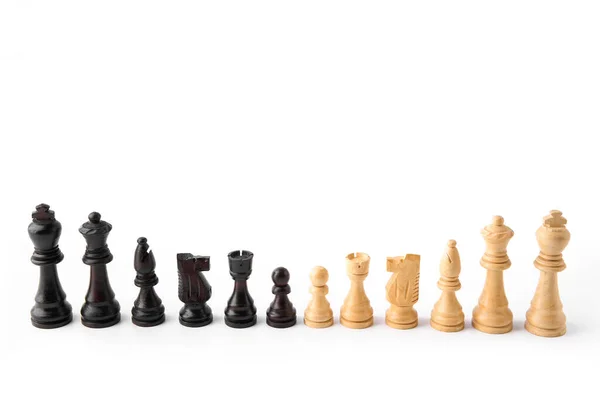 チェッカー 女王と王 黒と白の色を持つヴィンテージチェスボード アイデアや競争と戦略のためのチェスボードゲーム ビジネスの成功の概念 — ストック写真
