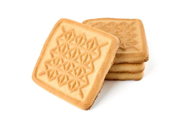 Galletas Caseras Sobre Fondo Blanco Postres — Foto de Stock