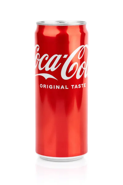 Dnipro Ukraine 2022 Can Coca Cola White Background Coca Cola — Stock Fotó