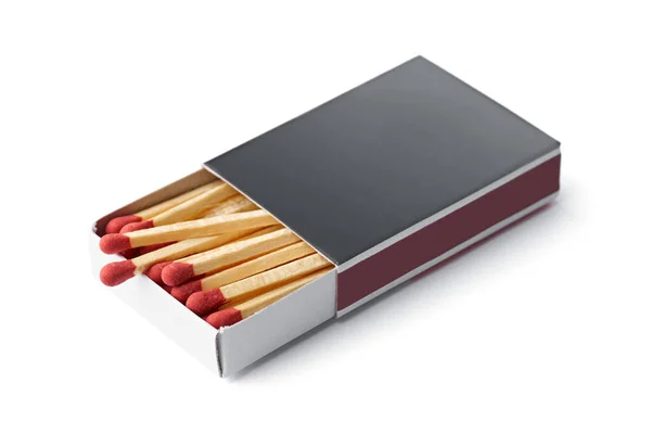 Burnt Matches Isolated White Box Matches Different Stages Match Burning — Stock Photo, Image