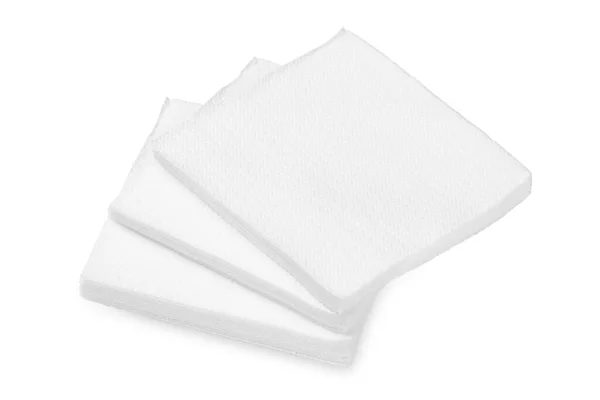 Square Bar Napkin Isolated White Background Paper Napkins Isolated White — ストック写真