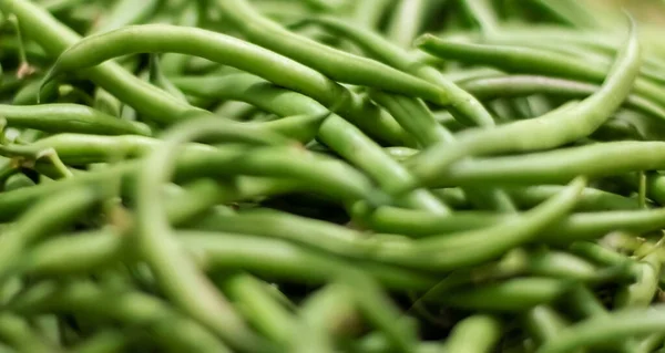 Contexte de la ficelle de haricot vert. Gros plan. — Photo