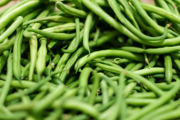 Contexte de la ficelle de haricot vert. Gros plan. — Photo