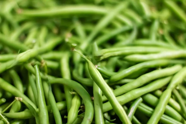 Fondo Hilo Frijol Verde Cerca Estilo Vida Saludable Nutrición Adecuada —  Fotos de Stock