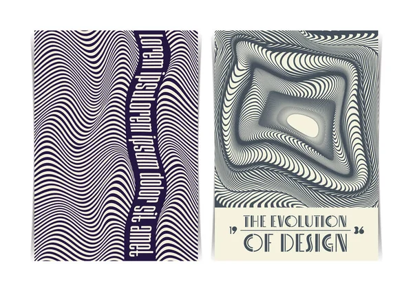 Abstraktní Geometrická Kompozice Zkreslenými Čarami Šablony Backdrop Flyer Vektorová Ilustrace — Stockový vektor