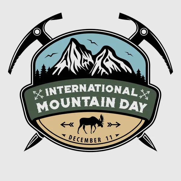 Διεθνής Σχεδιασμός Ημέρας του Βουνού. Αρχείο διανύσματος eps — Διανυσματικό Αρχείο