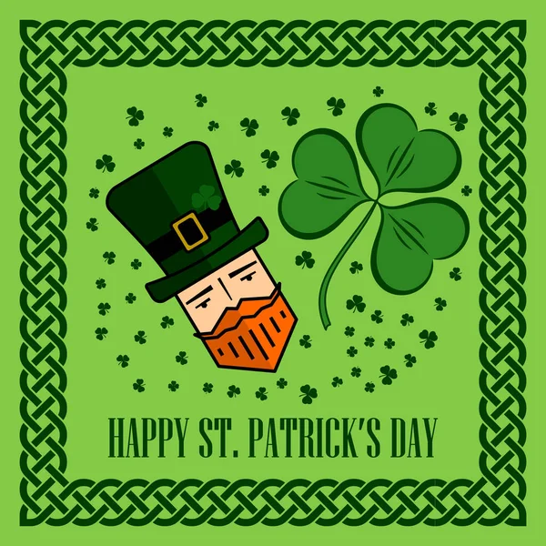 Fête de la St Patrick design avec Leprechaun — Image vectorielle