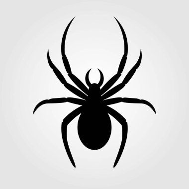 Örümcek simgesi beyaz arkaplanda izole edildi. Vektör