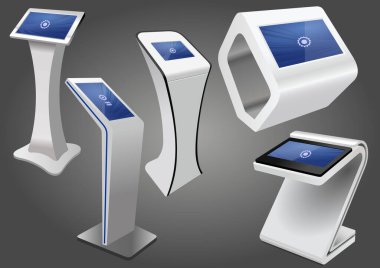 İnteraktif Büfe, Terminal Standı. Model Yukarı, Vektör