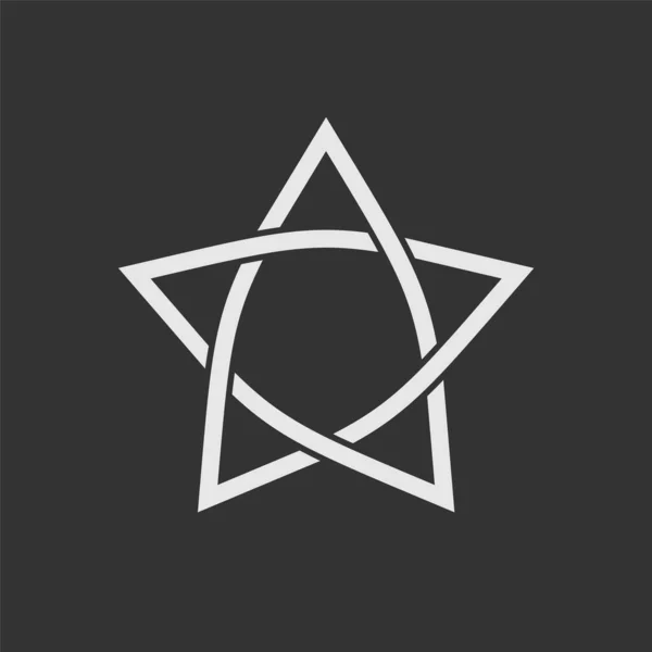 Star icon isolated on dark background. Vector — Vector de stock