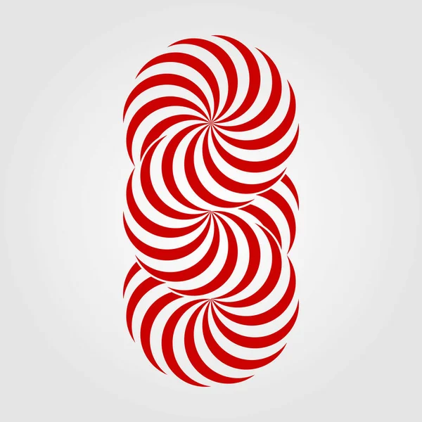 Elemento Diseño Espiral Abstracto Estilo Plano Ilustración Vectorial — Vector de stock