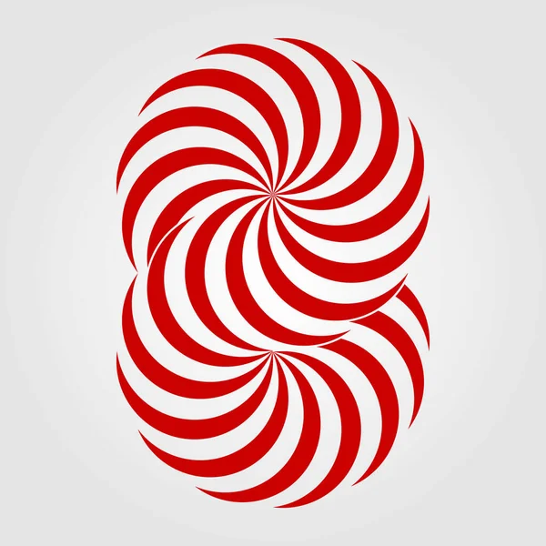 Elemento Diseño Espiral Abstracto Estilo Plano Ilustración Vectorial — Vector de stock