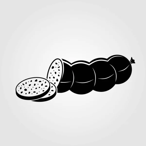 Sausage Icon Isolated White Background Vector Illustration — Διανυσματικό Αρχείο